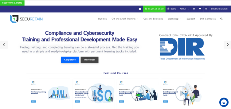 securetain Login to SecuRetain website